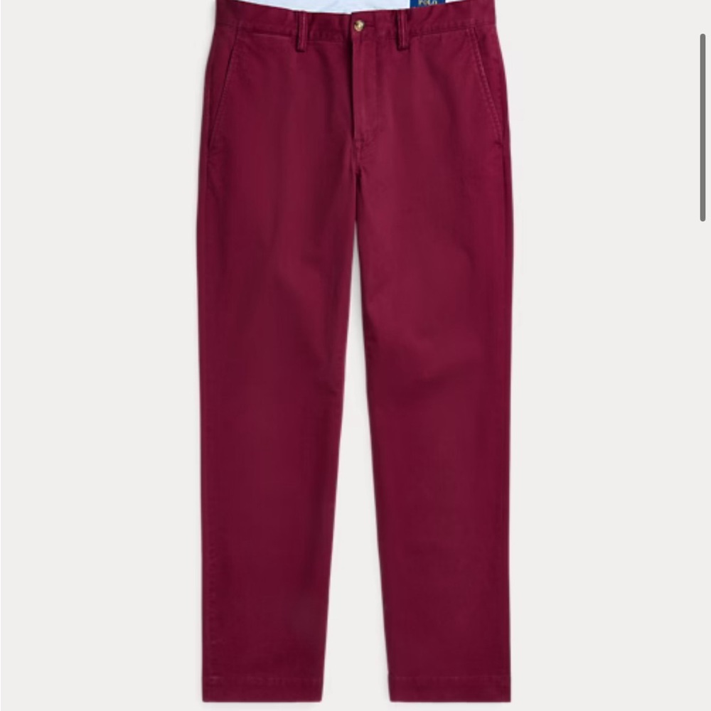 Polo Stretch Straight Fit Washed Chino Pant